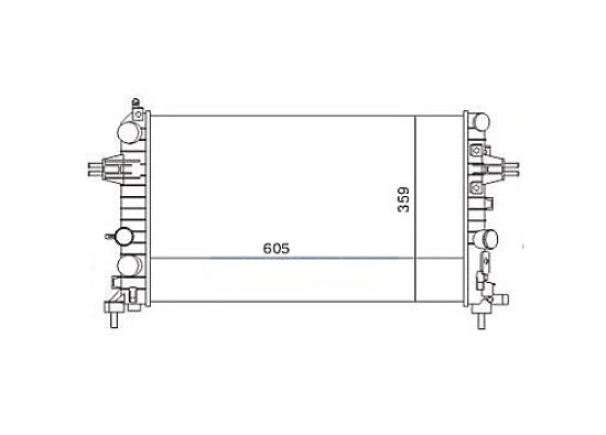 Su Radyatoru Opel:Astra H 1.6 1.8 04--605x359x23 resmi