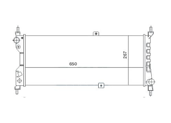 Su Radyatoru Opel:Corsa 1.5 1.7d-Combo Ac 1.7d 93-02 650x268x32 resmi