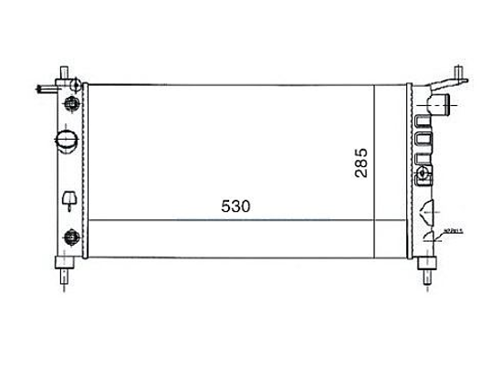 Su Radyatoru Opel:Corsa Combo 1.2 1.4 93-02 Nac Oto Vites 530x285x23 resmi