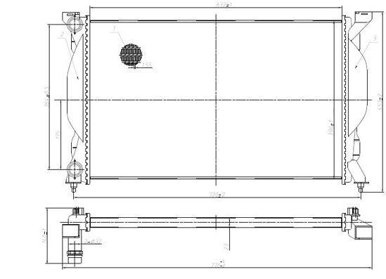 Su Radyatoru Mekanık M/T Audi A4 01-08  A6 02-05  Seat Exeo 09-14 resmi