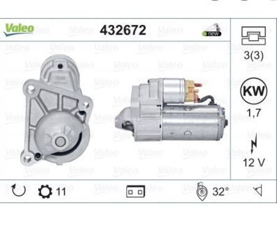 Mars Motoru 12v 11 Dış 2,0kw Clio 2-Kango-Laguna 1,9dtı-Megane-Master 97-01 resmi