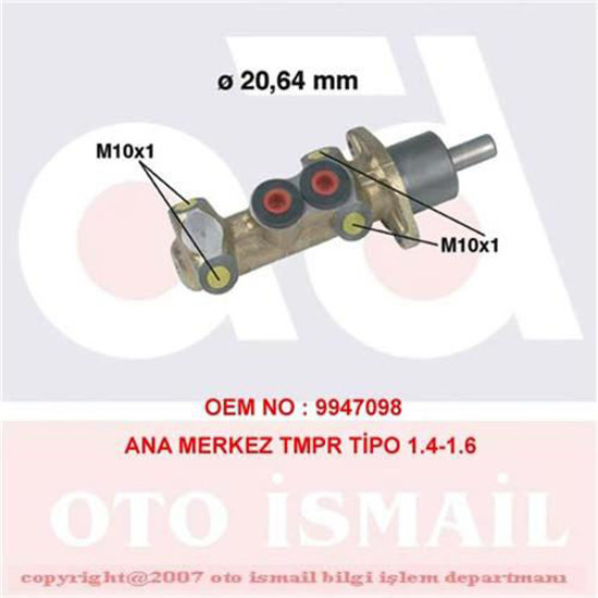 Ana Merkez Tempra 1.4-1.6-1.8 90-96 Tıpo 1.4-1.6-1.8 81-95 20.6mm resmi