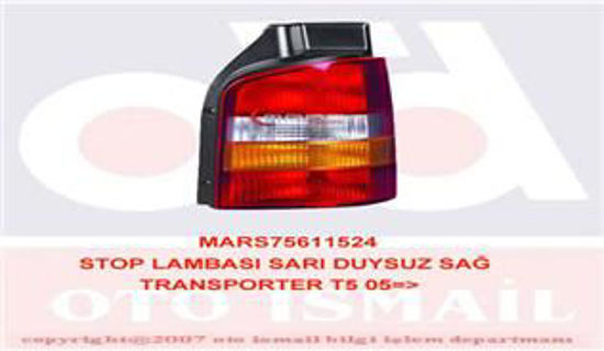 Stop Lambası Sarı Duysuz Sağ Transporter T5 05 resmi