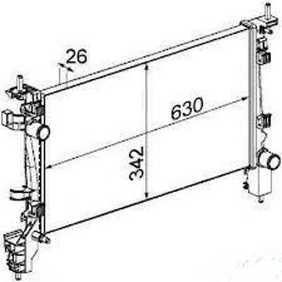 Radyatör Mekanik Fiorino 1.3 Mtj 08 625x359x34 resmi