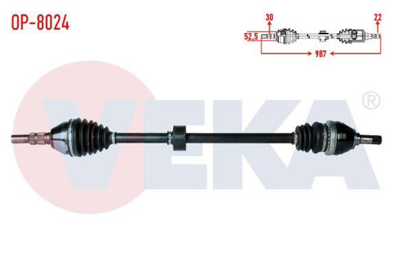 Aks Komple  Sag 1.6 16v 2002=>2008 Vectra C resmi