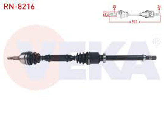 Aks Sag On Uzunluk 911mm Renault Scenıc Iı 1.6i 16v - 1.5 Dcı M-T 2003-2009/ Gra resmi