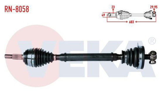 Aks Komple Sol 1,5 Dcı K9k 04=>12 Dacıa Logan Ls resmi