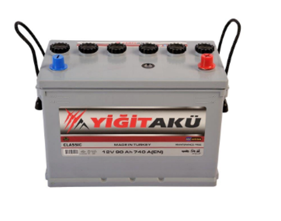 Yıgıt Aku  12v 90ah Hibrid H3 Düz Mf 740 Cca 324*175*227 Tüm Kenarları Tırnaklı resmi