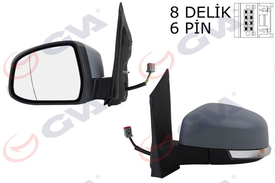 Dış Dikiz Aynası Elektrikli Isıtmalı Sol Sinyalli Focus 08 Astarlı Vm-6304ehpal resmi