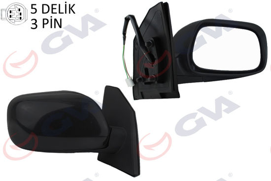 Dış Dikiz Aynası Elektrikli Sağ Corolla 01-04 -Altıs 01 3 Pin Vm-277er resmi