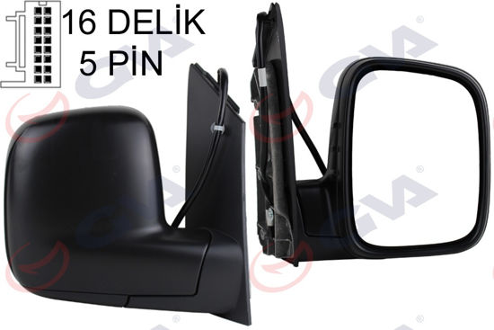 Dış Dikiz Aynası Elektrikli Sağ Caddy 04 13 Vm-375ehr resmi