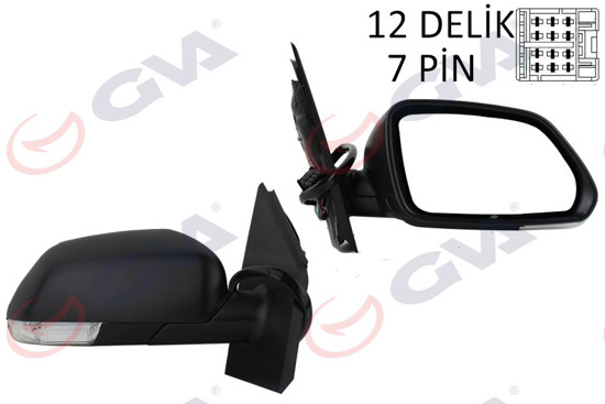 Dış Dikiz Aynası Elektrikli Sağ Polo 05-08 Sinyalli Vm-377ehr resmi