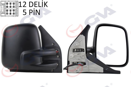 Dış Dikiz Aynası Elektrikli Sağ Transporter T5 Caravelle 04 Astarlıı Vm-373ehpr resmi