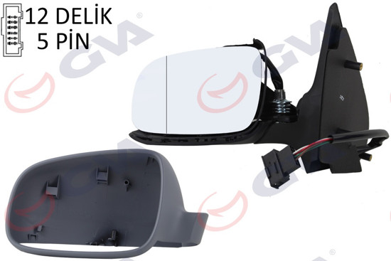 Dış Dikiz Aynası Elektrikli Sol Polo 00 Astarlı Asferikli Vm-192ehal resmi