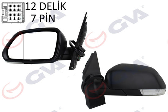 Dış Dikiz Aynası Elektrikli Sol Polo 05-08 Asferikli Sinyalli Vm-377ehal resmi