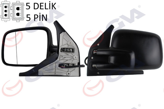 Dış Dikiz Aynası Elektrikli Sol Transporter T4 96 Asferik Vm-186ehal resmi