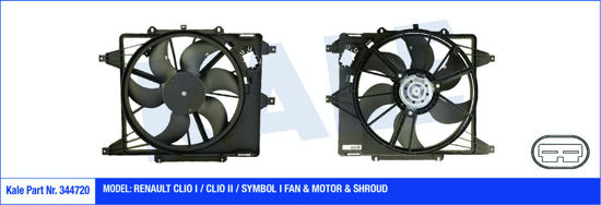 Fan Motoru Pervaneli Clio 2-Kango 97 Megane I-Sceniç  I 99-03 Ac resmi