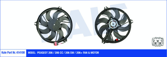 Fan Motoru Davlumbazlı Peugeot 206 1.1-1.4-1.4-1.6-2.0 16v-1.6hdı-2.0hdı 98 250w resmi