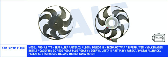 Fan Motoru Davlumbazlı Sağ Caddy 3-Golf 5-Vı-Plus-Jetta Iıı-Iv-Passat-Scırocco resmi