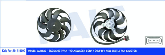 Fan Motoru Davlumbazlı Sağ Golf 4-Bora 99-01 Leon-Octavıa-Fabıa 1.8-1.8t-1.9tdı resmi