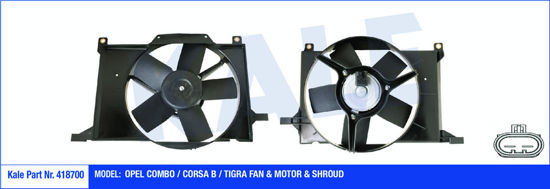 Fan Motoru Davlumbazlı Corsa-Combo-Tıgra X14-C16xe 240w-300mm resmi