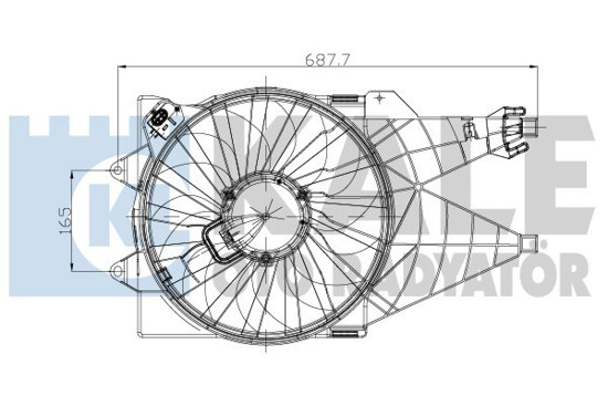 Fan Motoru Linea 1.3/1.6 Mjet-1.4 Tjet 07 Ac Davlumbazlı resmi