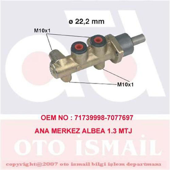 Ana Merkezi Palio 1.0-1.2 98 Albea 1.098 22.22mm resmi