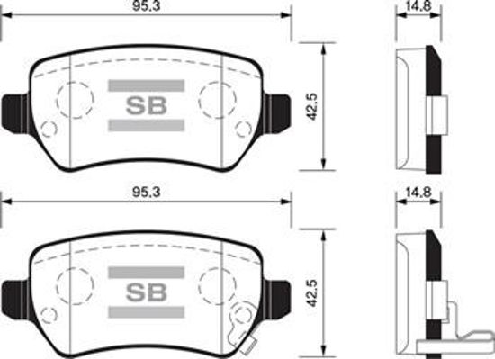 Arka Balata Astra G 98 Astra H 05 Merıva 03 Zafıra 00 Combo 02 Gdb1515-Gdb1831 resmi