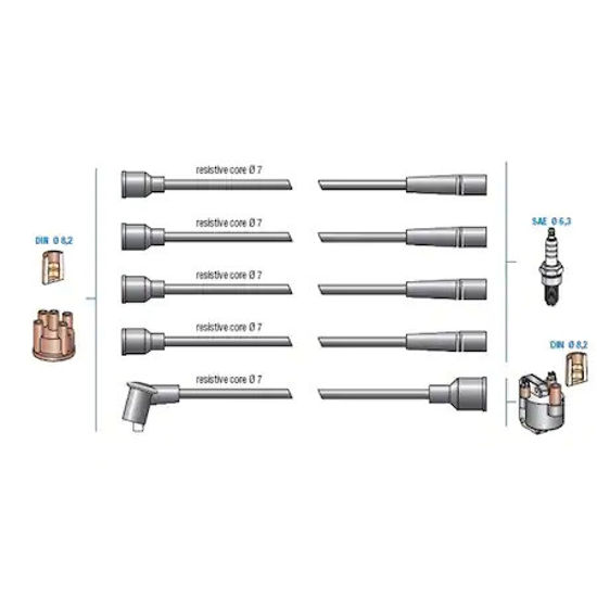 Bujı Kablosu 1,6 Slx Duz Motor resmi