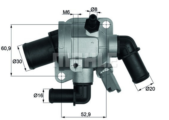 Termostat (Komple) (88c) Doblo-Fıorıno-Lınea-Punto-Corsa D-Astra H-Combo Müşürlü resmi