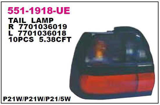 Stop Lambası Sol Renault R-19 Bm 92- resmi