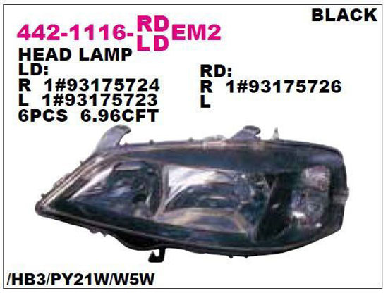 Far Sol Astra G Bm 03-07 resmi