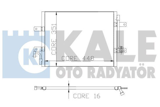 Klima Radyatörü Kondenser Albea 1.3jtd 450x350x16 1 Sıra Alb Sistem resmi