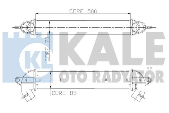 Turbo Radyatörü Intercooler Doblo 1.9 Jtd 01 500x70x85 Al Al Sistem resmi