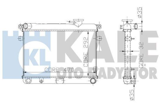 Su Radyatörü M131 Em-Ym 470x292x34 2 Sıra Al Pl Sistem resmi