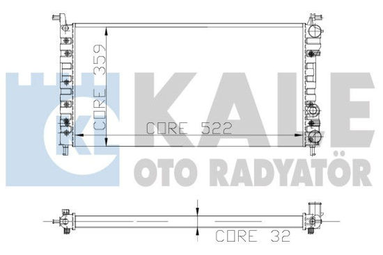 Su Radyatörü Palio 1.2-1.4 522x359x32 2 Sıra Al Pl Sistem resmi