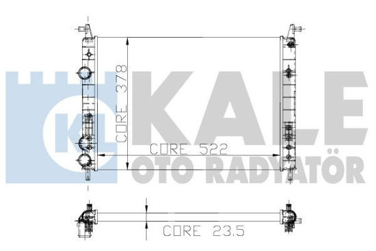 Su Radyatörü Palio 1.2-Albea 1.6 Ac Klimasız Mek 530x379x22 2 Sıra Al Pl Sistem resmi