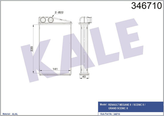 Kalorifer Radyatörü Megane 2-Sceniç  Iı 220x149.9 resmi