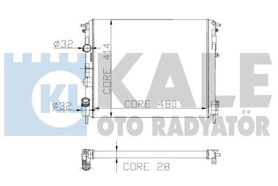 Su Radyatörü Clio 2-Kango-Logan1.5 Dcı-1.6 16v-1.9 Dtı-K4m Ac Klimasız Mek 480x resmi