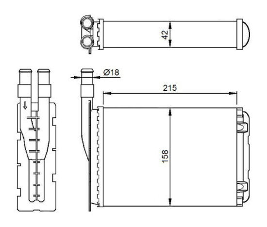 Kalorifer Radyatörü R9-R11-Exp 212x156 2 Sıra Al Pl Sistem resmi