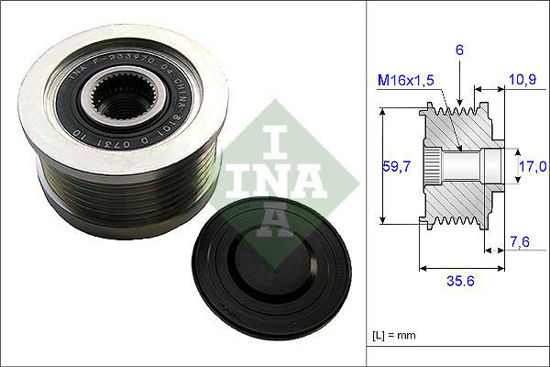 Alternatör Kasnağı Elantra 01 Santafe 06 Trajet 01-08 -Tucson 04-10 -Carens-Cera resmi