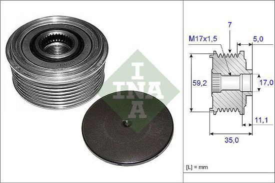 Alternatör Gergi Kasnağı Transit 2.4 Tdcı 00-06 Alternatör Oem No İçin: 2c1t1030 resmi