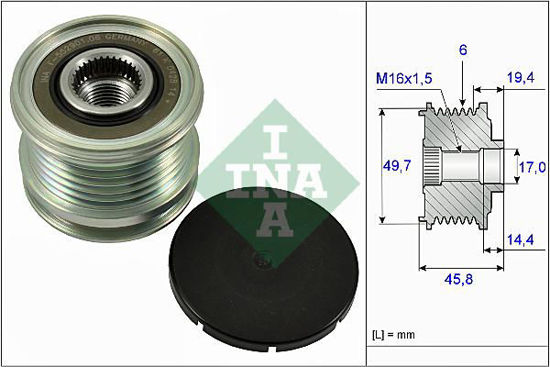 Alternatör Kasnağı Rulmanlı Mb Sprınter-Vıto-Vıano-C Seri W204-C220-C204 -Glk Se resmi