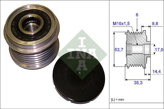 Alternator Kasnagı (Rulmanlı) Astra J-Corsa D-Insıgnıa-Merıva B-Zafıra 09=> (6 K resmi