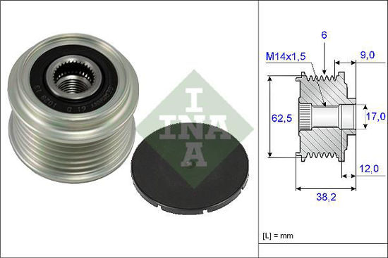 Alternatör Kasnağı Rulmanlı Corolla 04-07 -Aurıs 07 1.4 D-4d-Sonata V 2.0-2.4 05 resmi