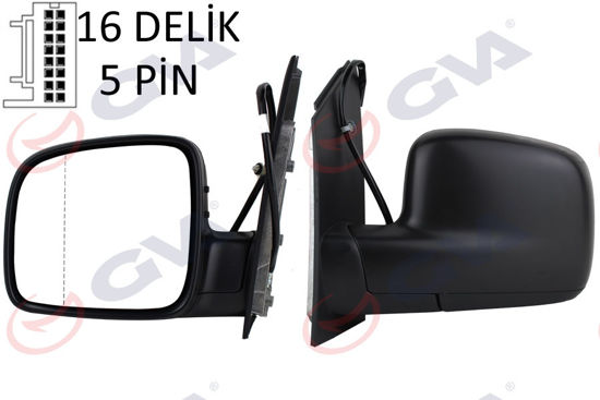 Dış Dikiz Aynası Elektrikli Sol Caddy 04 13 Asferikli Vm-375ehal resmi