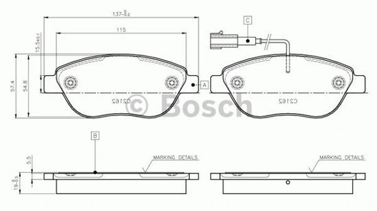 On Fren Balatası Punto-Doblo-Bravo-Peugeot 307 resmi