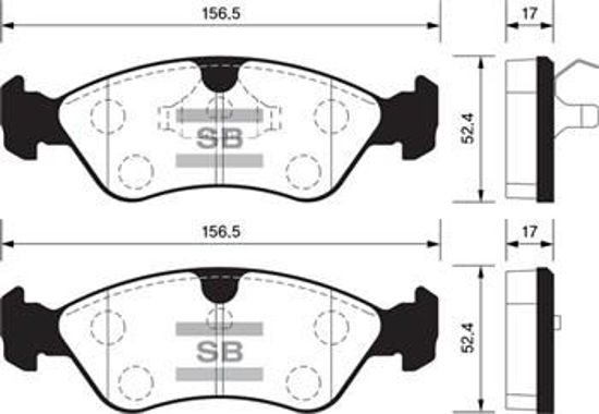 Ön Balata Astra F 91-98 Calıbra-Omega-Vectra A 1.8-2.0 88-95 Gdb891-Gdb1300-Gdb3 resmi