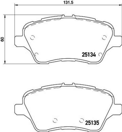 Ön Balata Ford Fiesta 6- 1.0-1.5 Tdcı-1.6 12 Bmax-Courıer 1.0-1.4-1.5 Tdcı 1.6-1 resmi