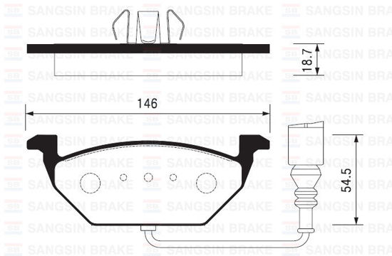 Ön Balata Fişli Golf 4 V Jetta 05 Caddy 04 Polo 01 Bora 99 Octavıa 99 Gdb1658-G resmi